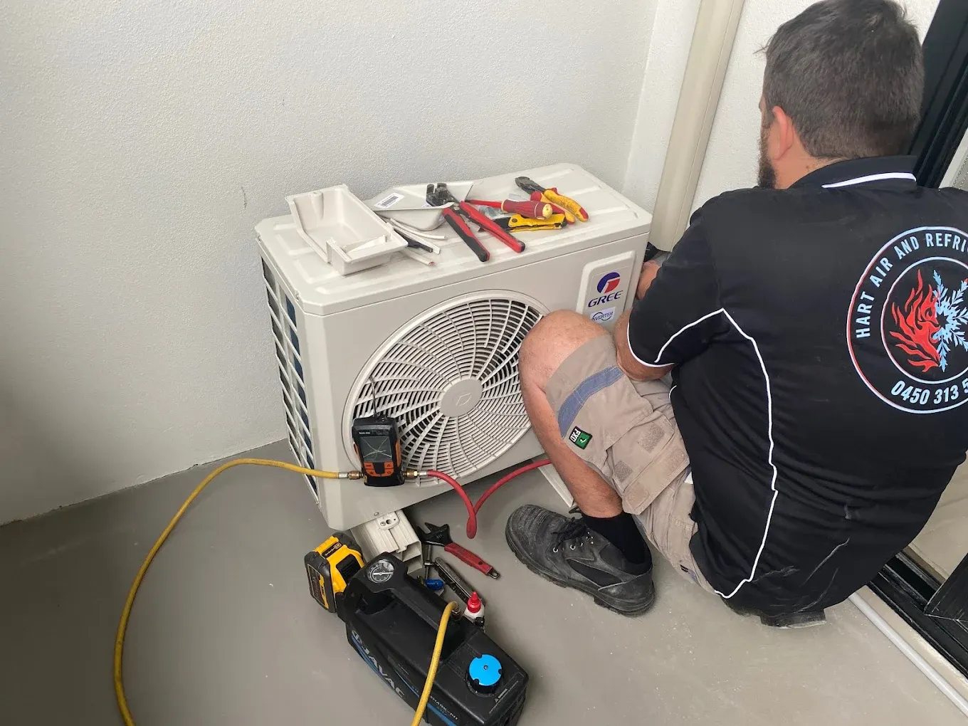 Multi-head split system air conditioning install in a North Brisbane property