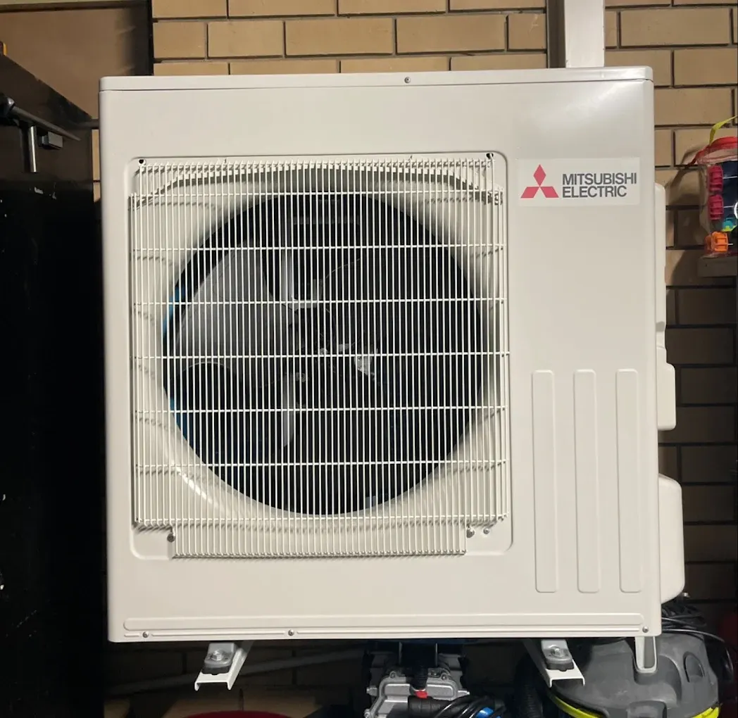 Hart Air van and gear on site for a Brisbane air conditioning install