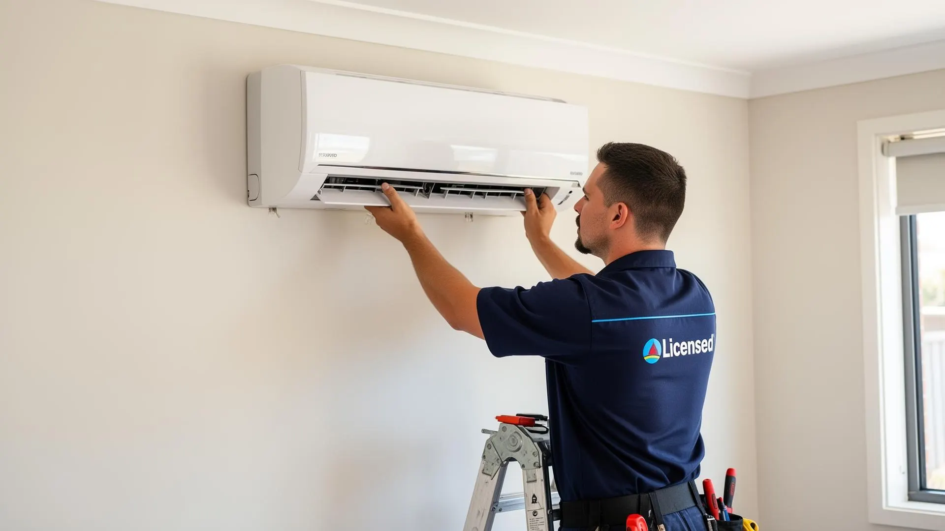 Ducted air conditioning setup in a Brisbane home