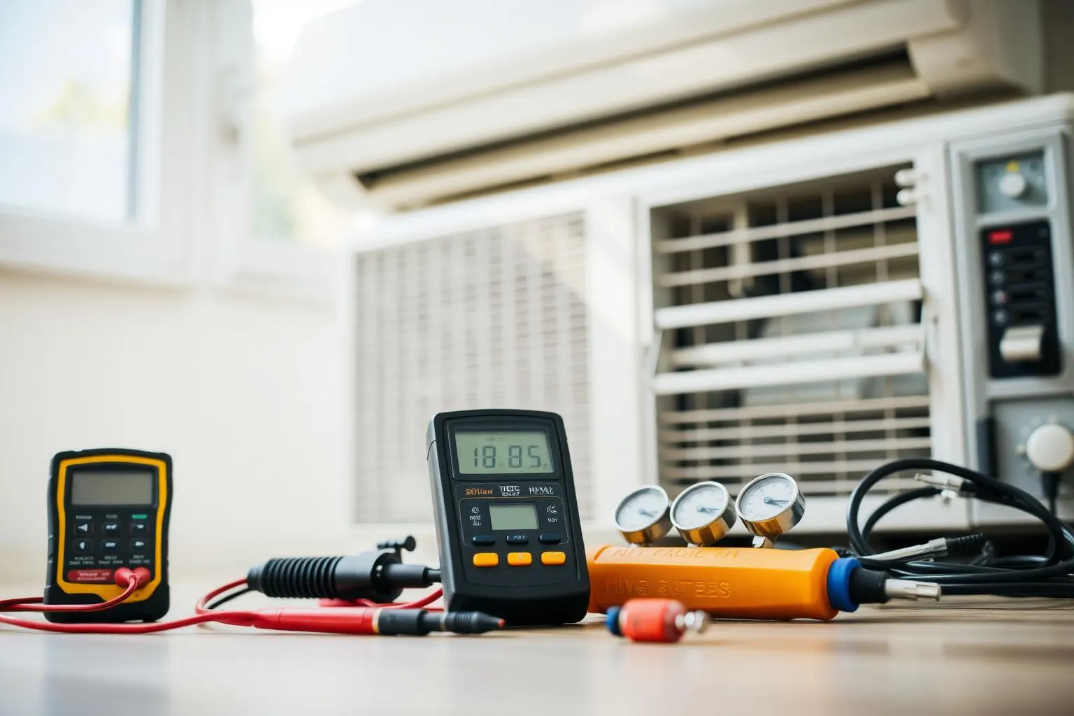 Air conditioner repairs Brisbane technician fixing split system